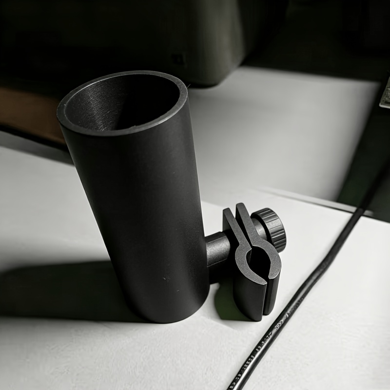 TEMU Available Colors, This Folding Chair-style Fishing Rod Holder Of Black And White 3d-printed Plastic. It' Fishing, , Lake Fishing, And Stream