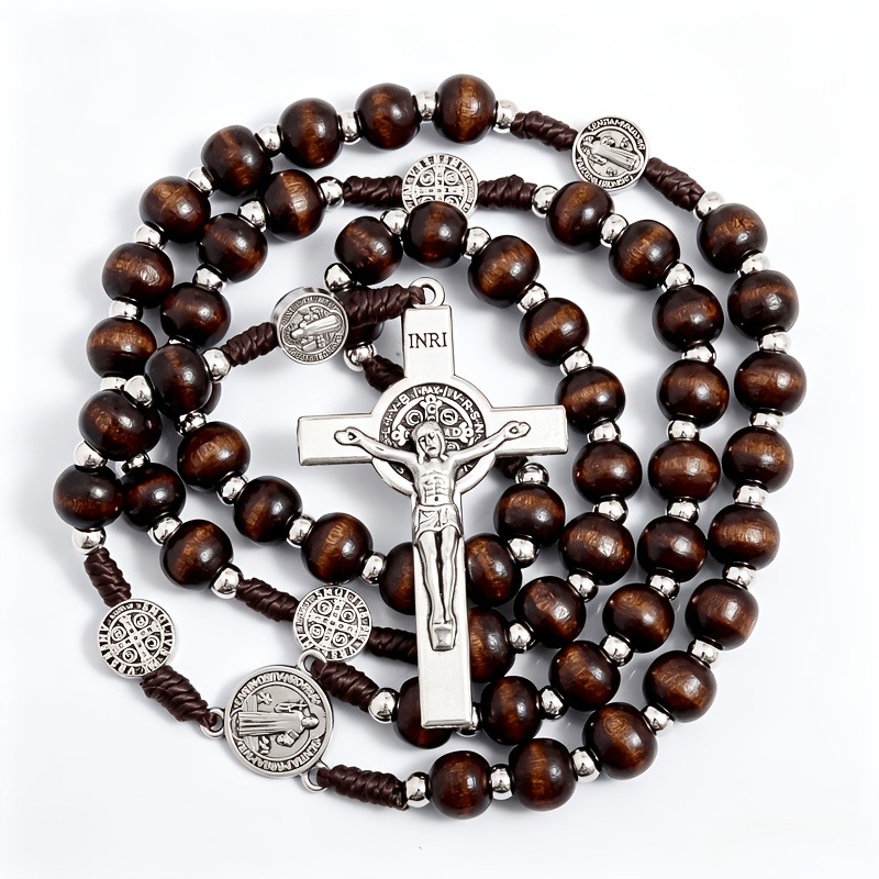 59 bead St Benedict rosary necklace