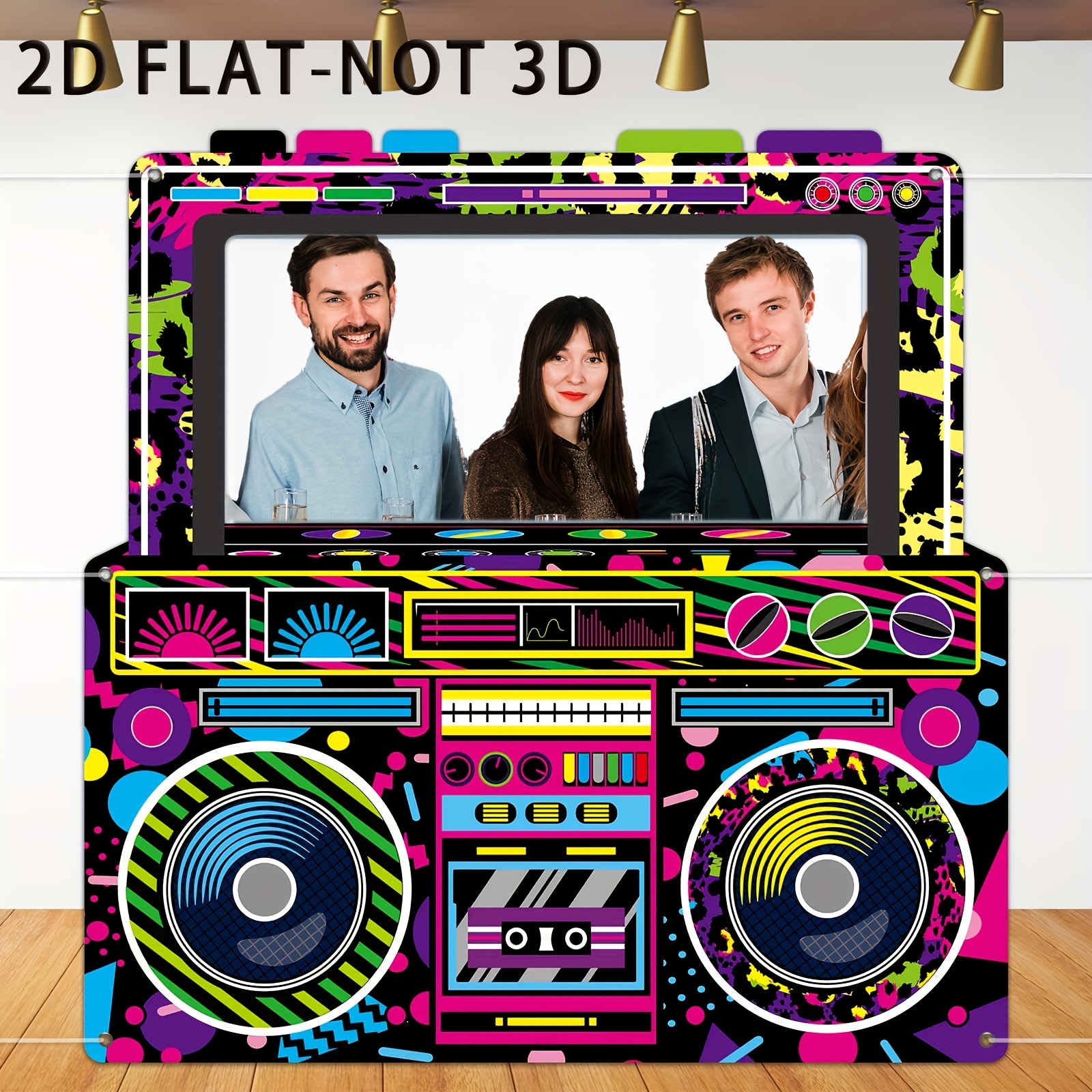 2d flat 2d flat 1pc 2d flat radio boombox shaped photo prop - Temu