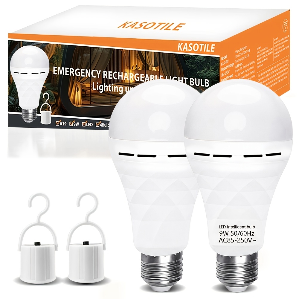   a19 rechargeable light bulbs emergency light bulb for power outages led bulb self charging light bulb 1200mah battery backup light bulbs for daily emergency use daylight