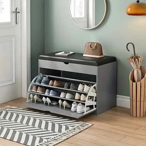 shoe rack for entrance shoe cabinet storage with 3 drawers shoe storage organizer closet with bench contains 6 to 8 foldable shoe organizer with sitting stool shoe storage with 3 colors apartments furniture for home