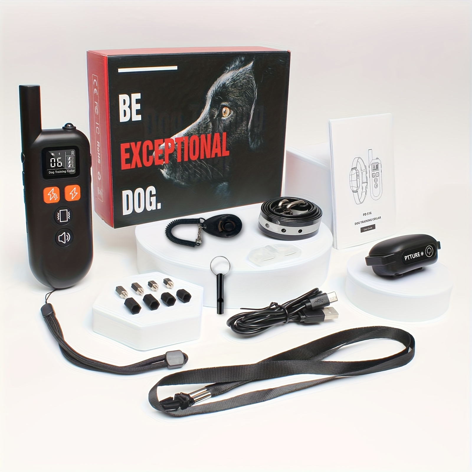 1005.84meter range Dog Shock Collar with Remote, Dog Training Collar, 3 Humane   ( , Vibration, Shock), Rechargeable, IP7 Waterproof, for Large Medium Small Dogs