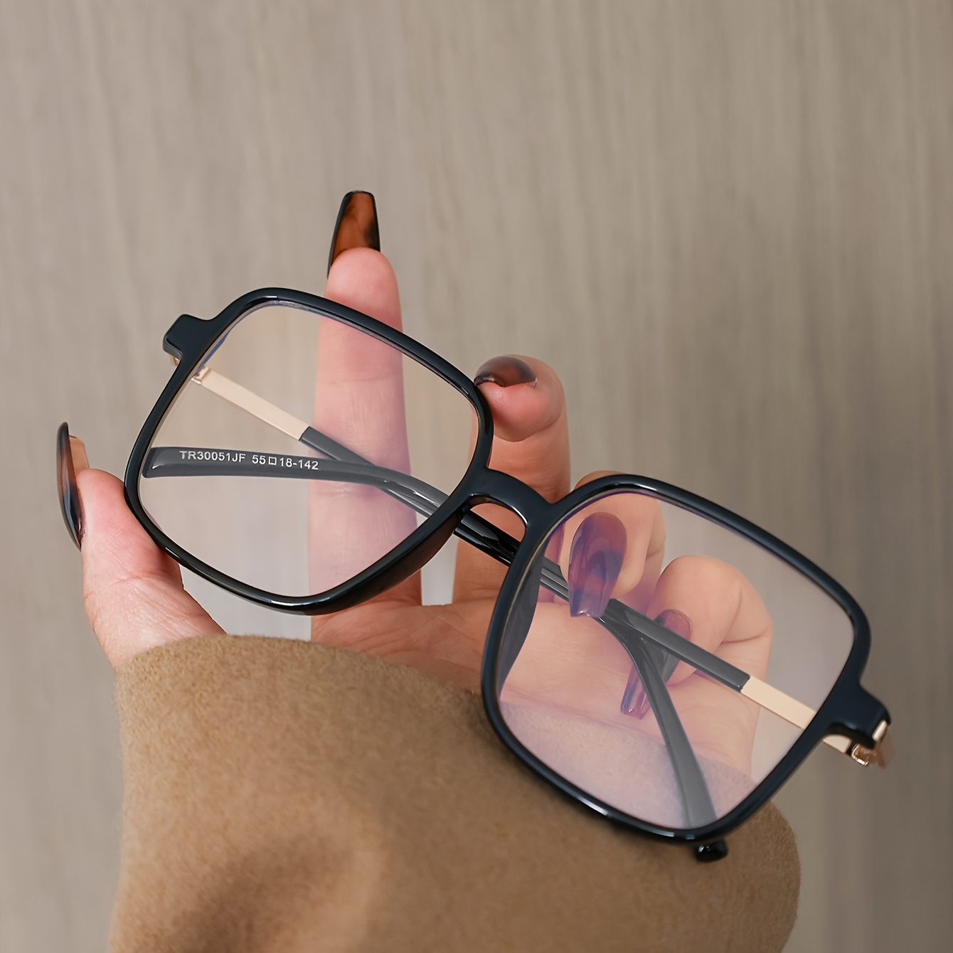 1pc Women' Tr Semi Metal Transparent Glasses Accessory, Suitable For Women' Life, Music Festival Decoration, Gifts, Party Accessories
