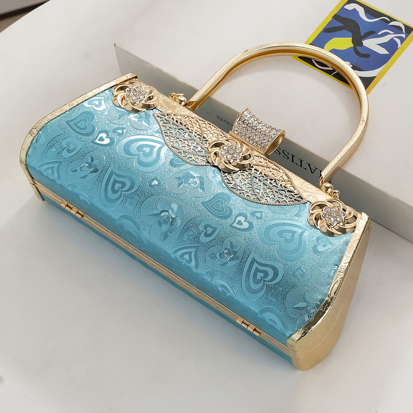 a blue evening clutch ladies handbag inlaid rhinestones - Temu Nigeria