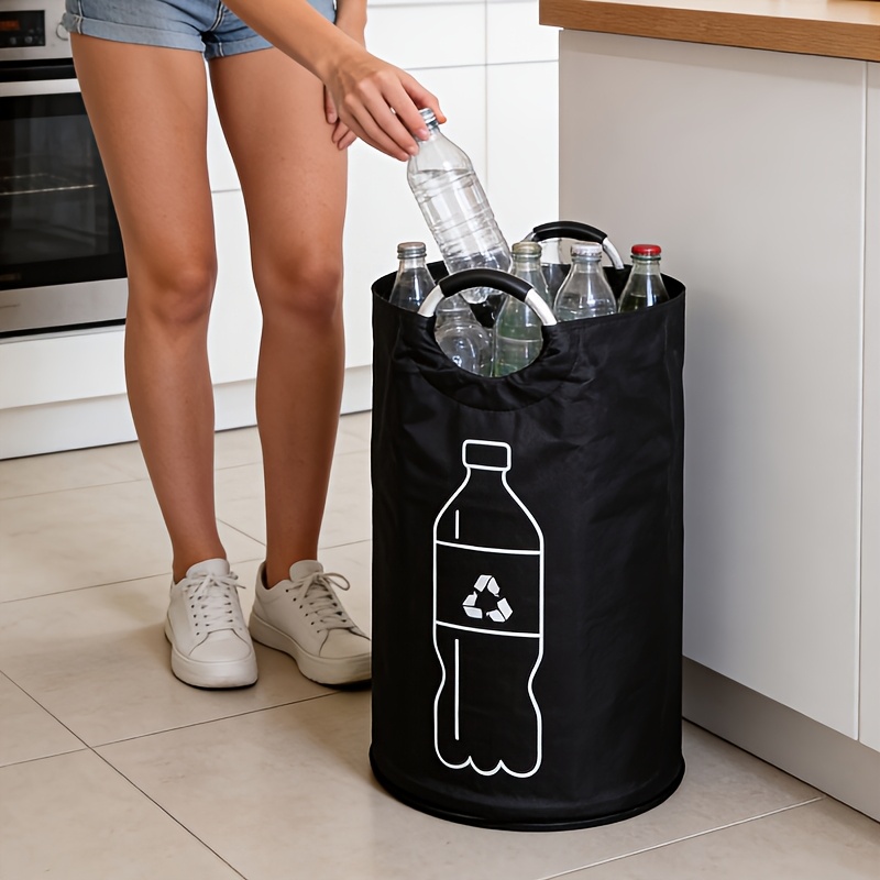 Sacos dobráveis para reciclagem e garrafas