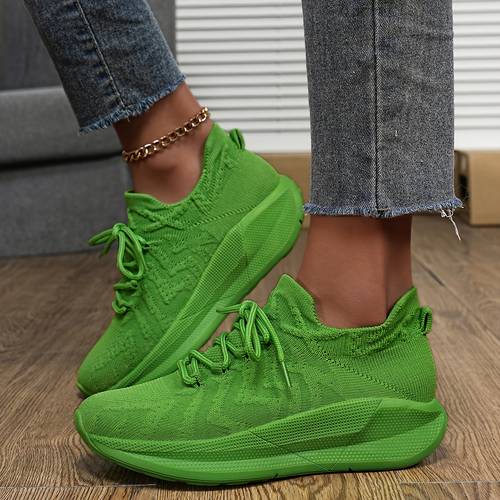 atmungsaktive mesh slip-on casual unisex strick-sneaker
