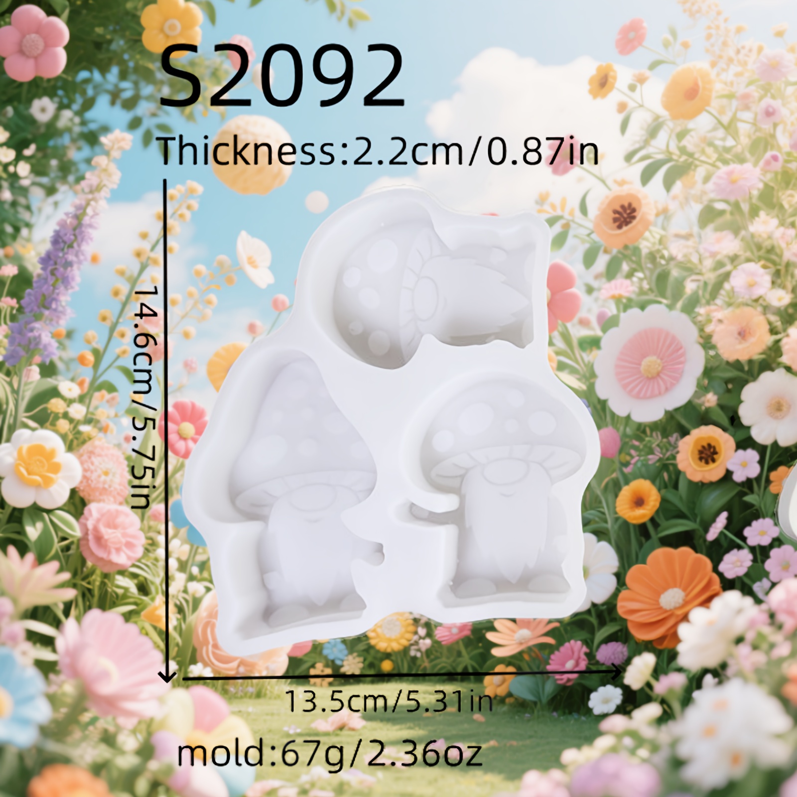 Silicone Resin Mold For Spring Gnome, Candle Silicone Molds, Plaster Ornament Silicone Molds, And Epoxy Resin Molds For Home Decoration S2092