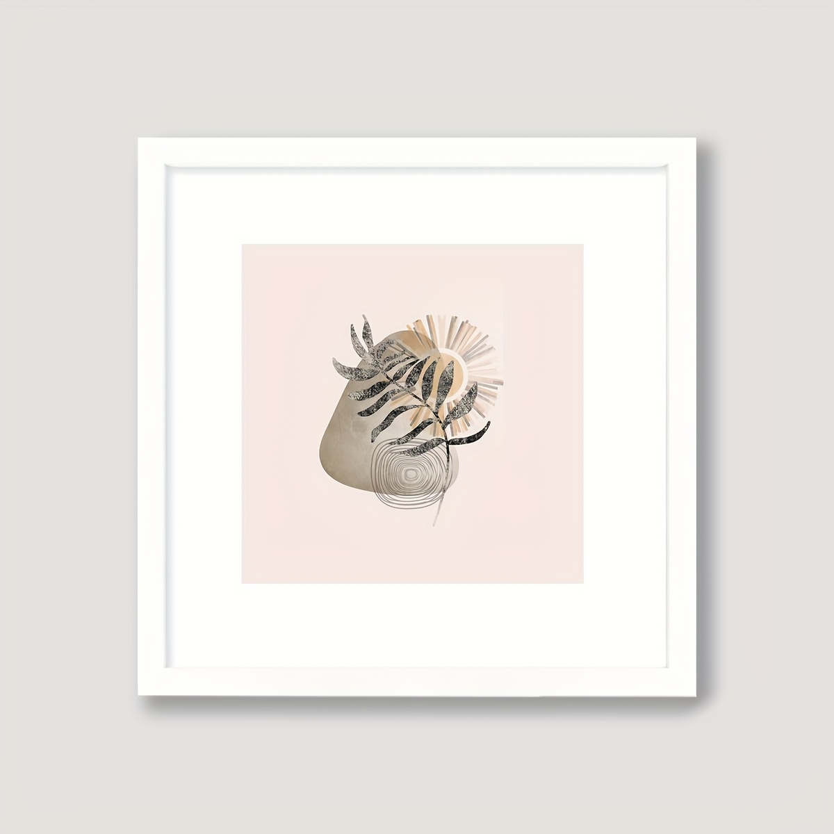 Picture Frame In Classic White & Natural - Versatile Wall Or Tabletop Display For Home And Office Decor, Perfect For Artwork Gifts, 8x8" Or 12x12", Photo Paper Not Included, , Square Shape