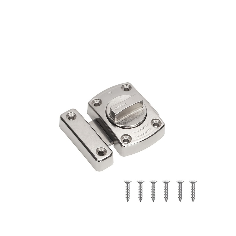 TEMU Alloy Door Latch , Bathroom And Bedroom Door Anti-theft Deadbolt, Reversible Latch For Doors, Heavy-duty Metal Material, Thickened Security ,