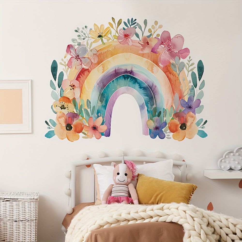 

2pcs Watercolor Decals - For Bedroom, , , And Decor