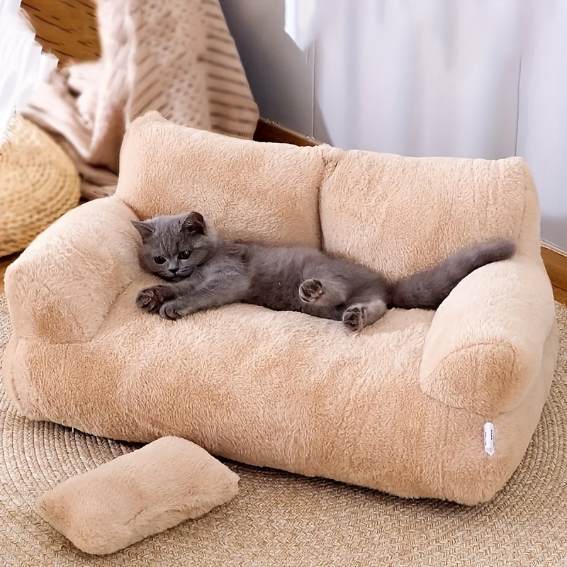 

Luxury Cat Bed, Super Soft Warm Cat Sofa, Detachable Washable, Non-slip Kitten Cat Sleeping House, Pet Supplies