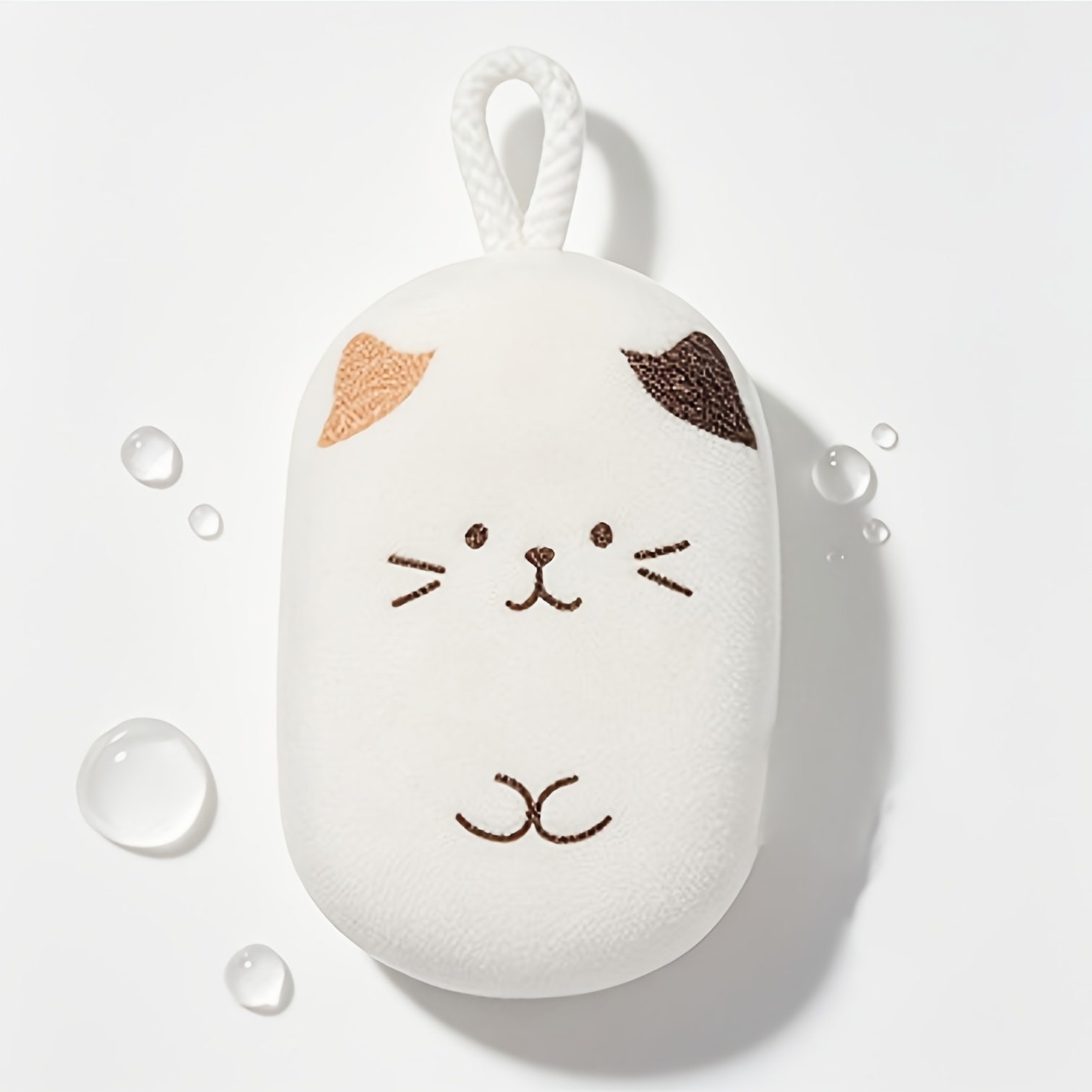 2pcs Soft Cat Shaped Bath Sponges, Gentle Exfoliating