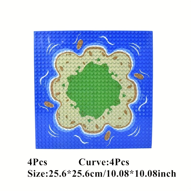 Small Particle Building Blocks Beach Grassland Scene Base Plate