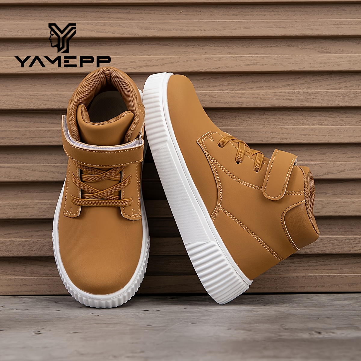 Kids' Fashionable Versatile Lightweight Durable Casual Shoes | Cute Vintage High-Top Walking Shoes with Soft Flat Sole for Sports and Daily Use | All-Season Comfortable Fabric Lining, Fastener, Perfect for Boys and Girls