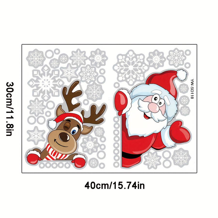TEMU 1pc Of Snowflake Decorative Stickers Made Of Pvc Material, Self-adhesive And Removable, Suitable For Christmas Decorations In Rooms, Bedrooms,