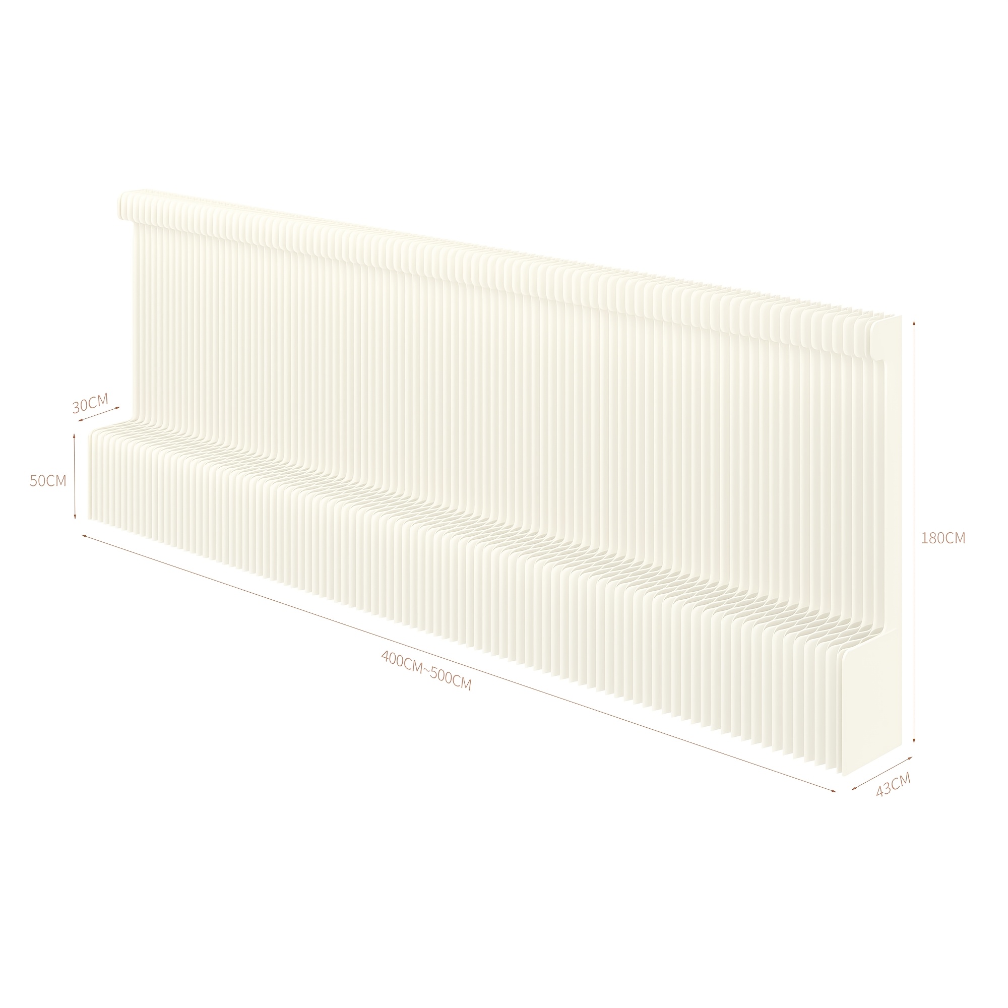 Image of Folding Room Divider, Paper Privacy Screen, Retractable Wall Partition For Bedroom Exhibition, Windproof Stable