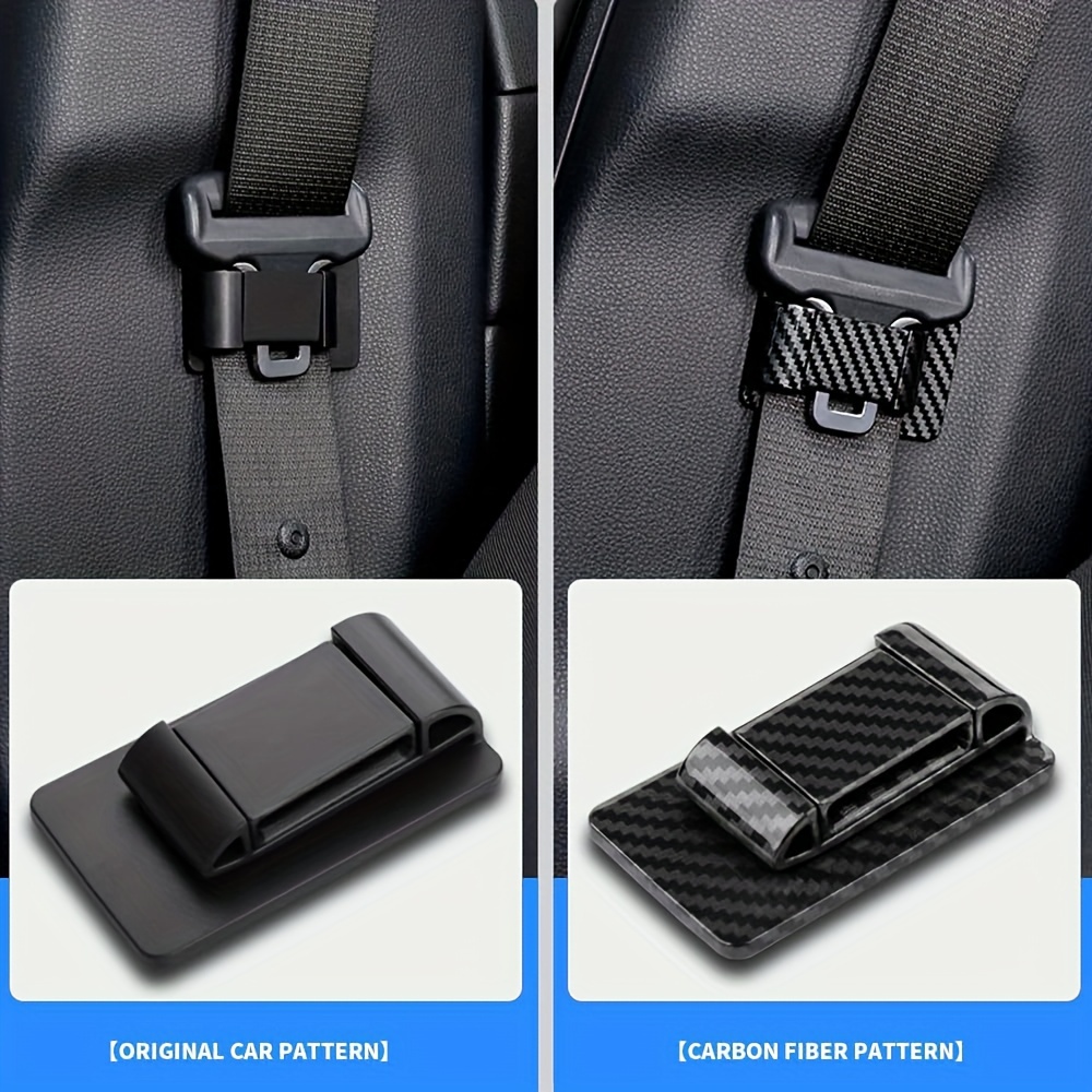 

1pc Pet Seat Belt Clip - Car Safety Belt Holder With Original & Carbon Fiber Patterns, Design For & Vehicle Security