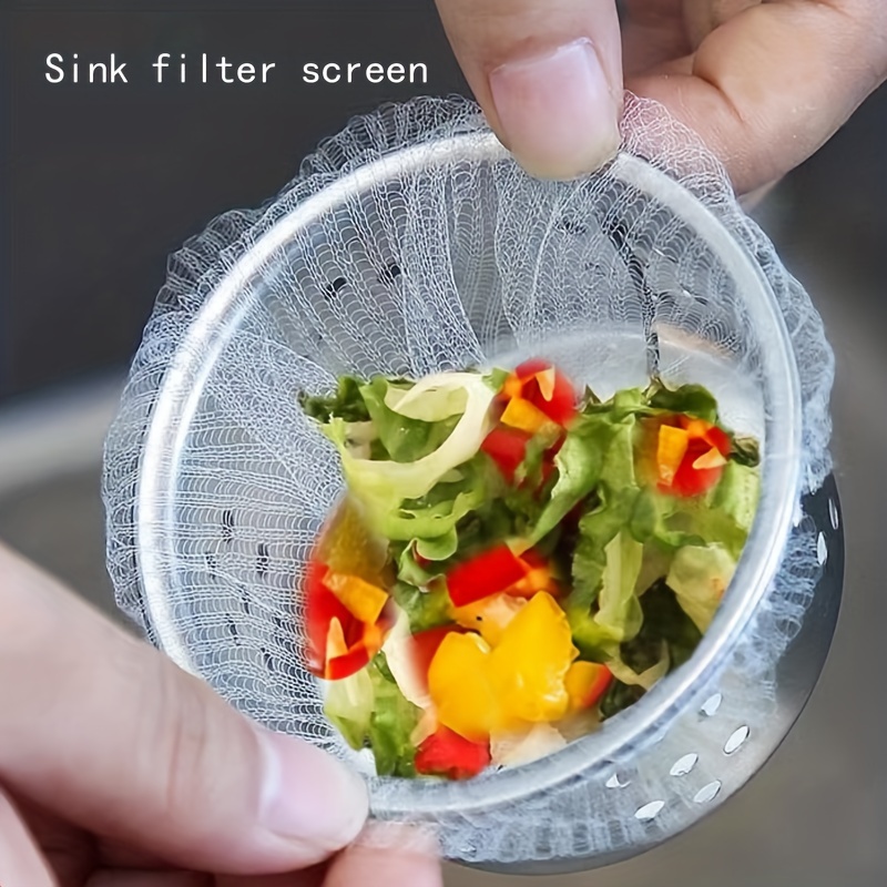 120 Pieces Kitchen Sink Strainer Mesh Bag, Disposable Mesh Sink Strainer  Bags, Sink Net Strainer Filter Bags, Sink Trash Mesh Bag For Sink Drain, For