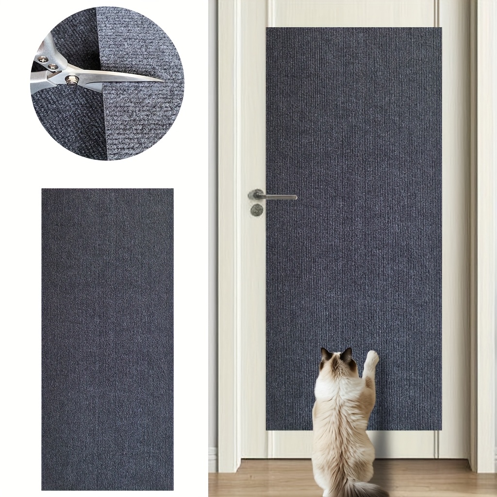 TEMU Zelfklevende Krabmat voor Katten - Slijtvast Vilt & Duurzaam Polyester Klautermat voor Meerdere Katten, Geschikt voor Muren en Meubels -