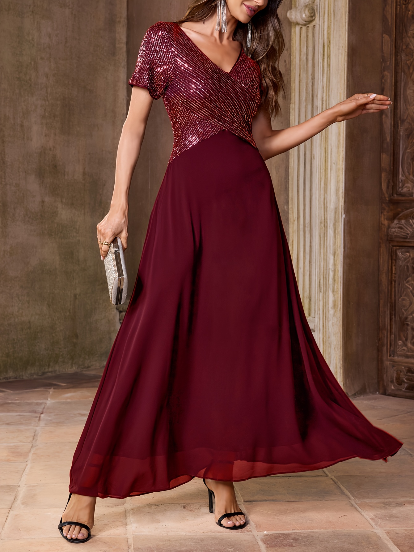 fit and flare formal dress Mila Midi Blue category_evening-dresses main image 1
