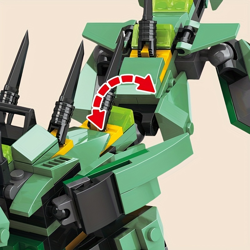 Educational Green Dragon Building Blocks Toy Set 507pcs