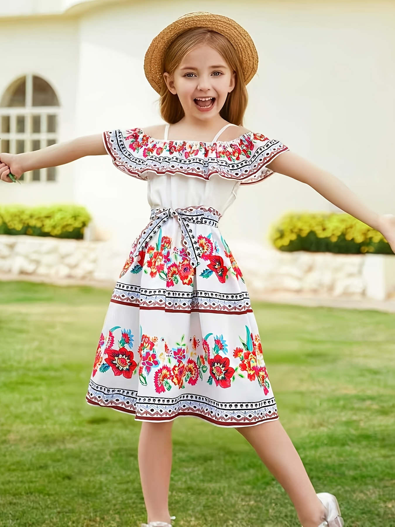 white christmas dresses Adrianna Papell Sleeveless V-Neck 3D Floral Beaded Gown main image 1