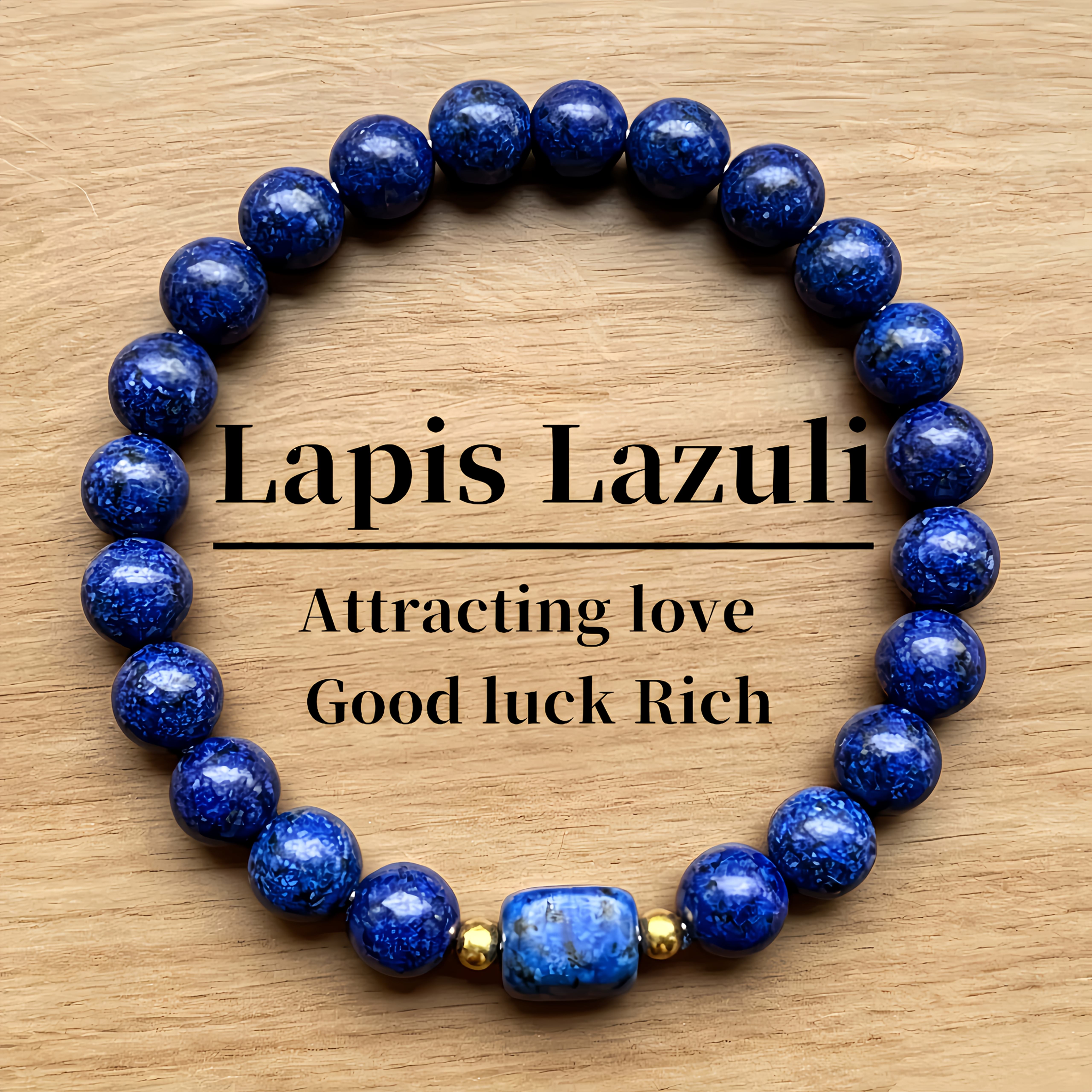 TEMU Natural Bracelet - 1pc, Genuine December Birthstone, Bohemian Elegant Style, Suitable For Career Success And Attracting Wealth, Worn Daily Or As
