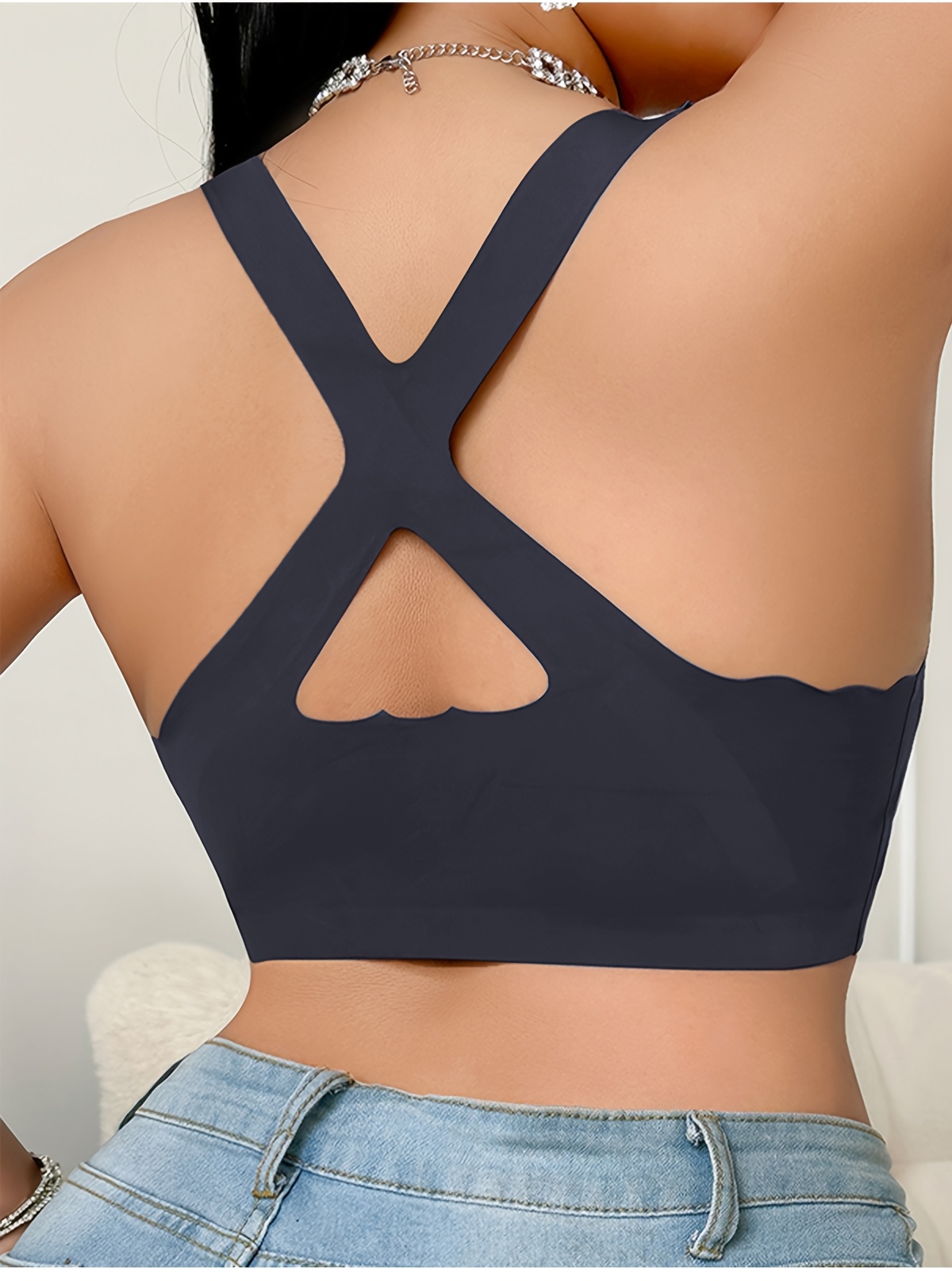 Plus size traceless push up and anti-sagging wireless bra anti-slip bra women breast holding comfortable breathable top Truss chest pad beauty back Vest Women