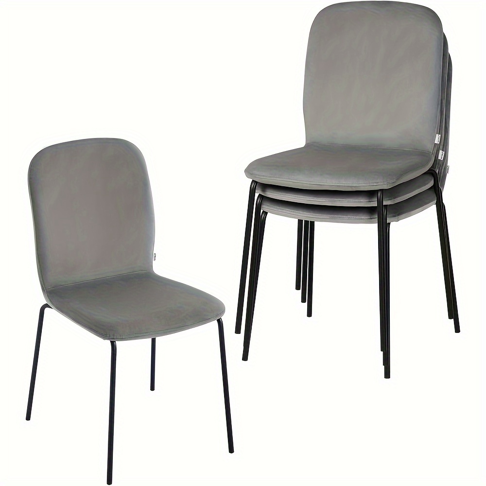 4pcs Dining Room Chairs Kitchen Chairs Upholstered Chairs Living Room Chairs Stacking Chairs Chairs Velvet Chairs With Metal Feet Dining Room Room Bedroom