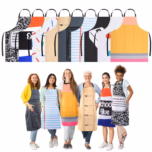 Teachers Stationery Apron Costume 9 Pack