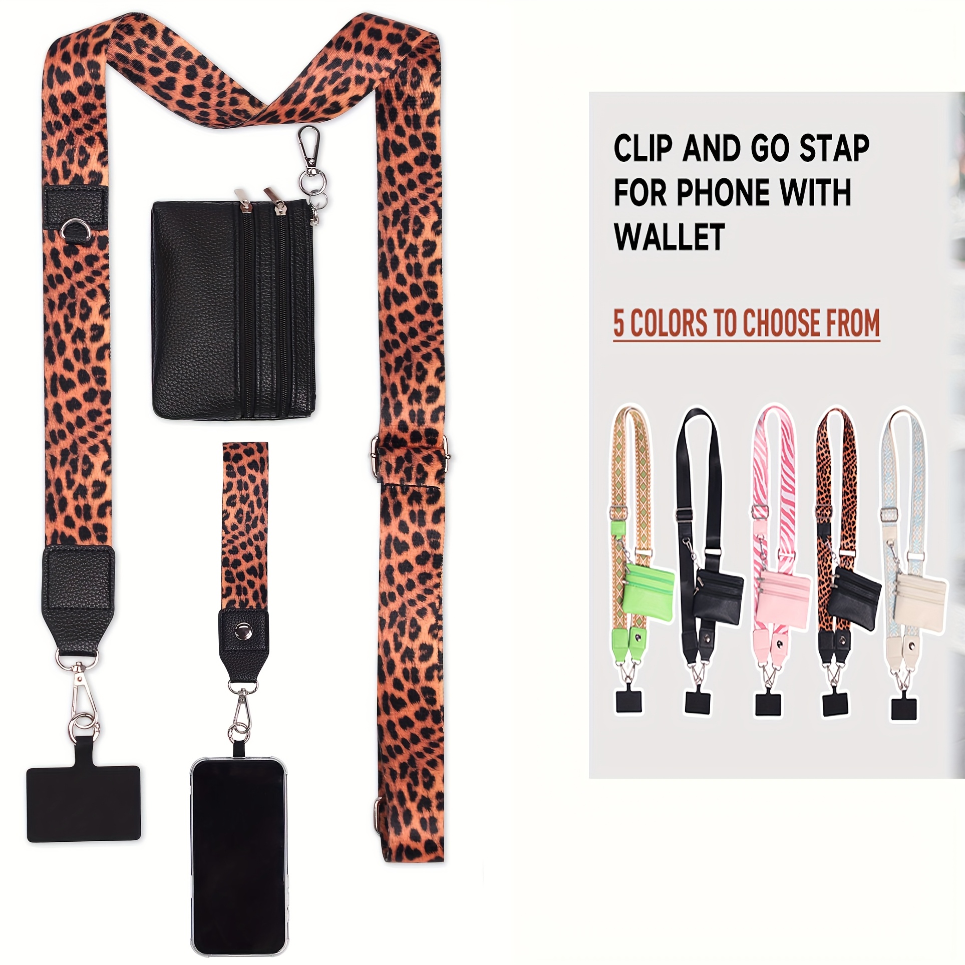 Clip And Go Handygurt Mit Geldtasche – Verstellbar, Crossbody, Für Alle Smartphones