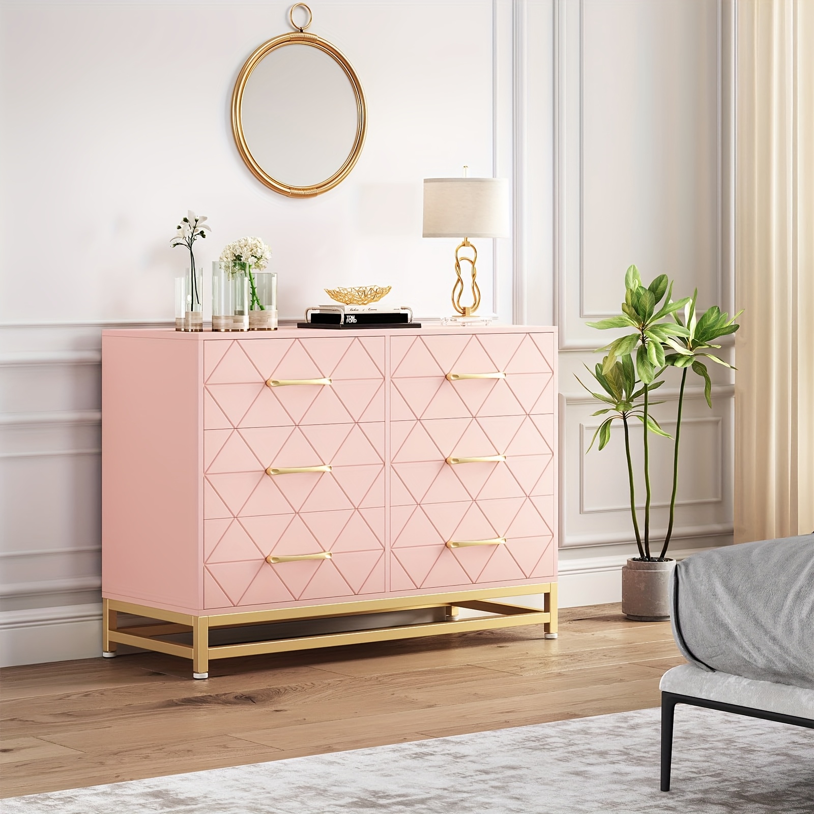 cute dresser for bedroom Pink Dresser for Bedroom with 7 Drawers and 2 Shelves, Pink Dresser for  Girls Bedroom with Wooden Top and Metal Frame - Bed Bath & Beyond