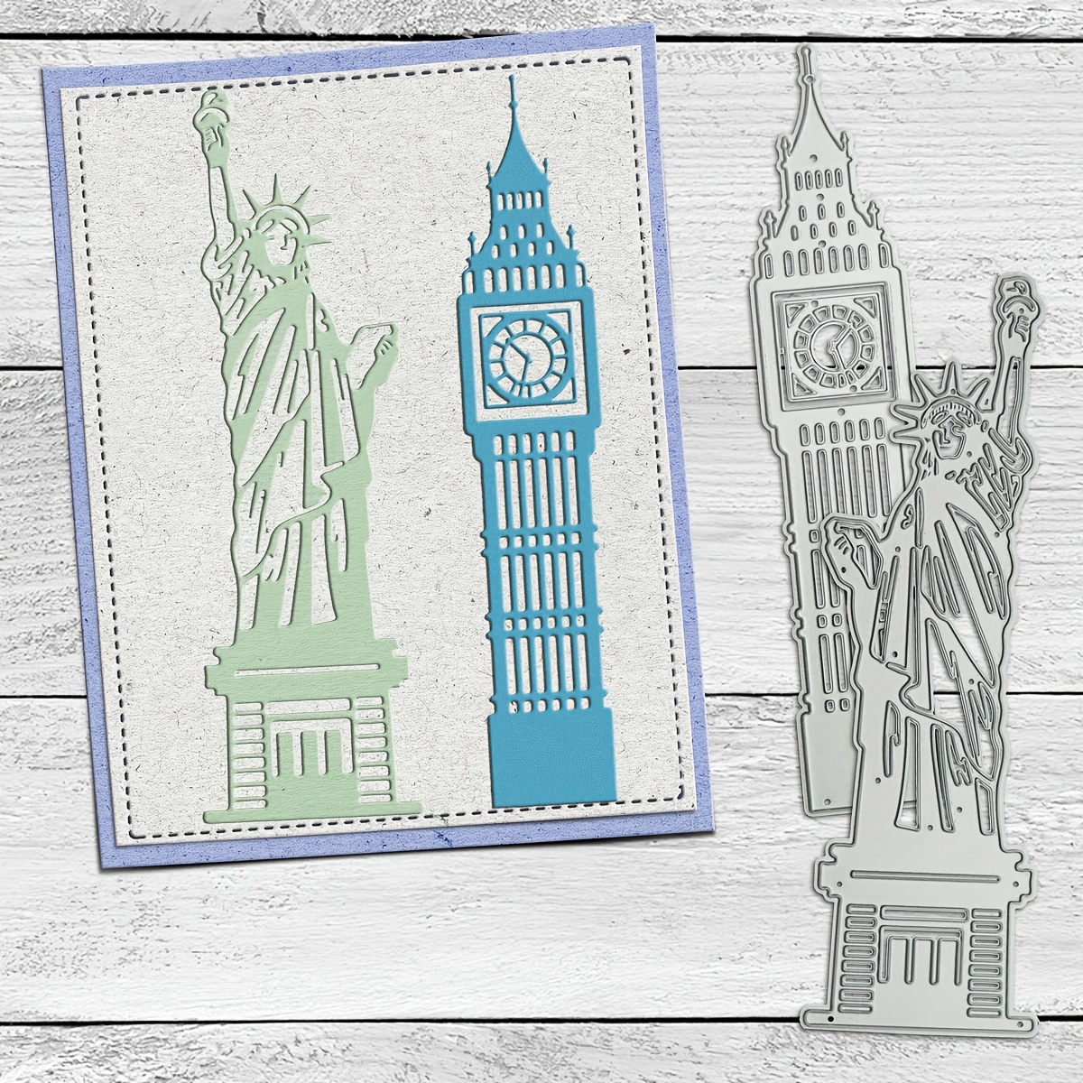 

Pattern Cutting Dies For Postcard Invitation Cards Tower Statue Scrapbooking Diy Album Decorating Punch Cuts Stencil Paper Clipart