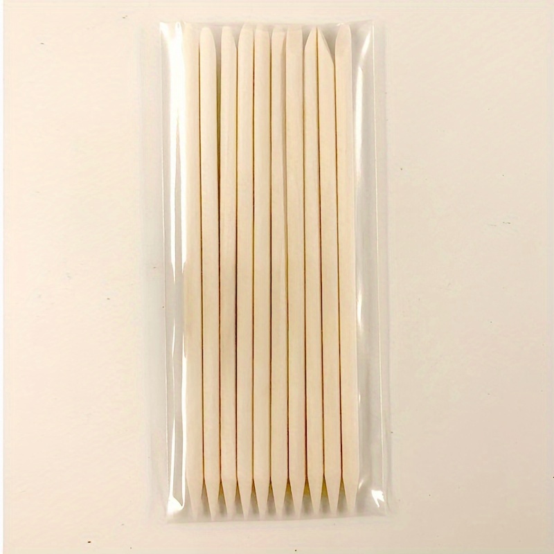 Nail Enhancement Tool Wooden Stick Spot Drill 10pcs Dead Skin Removal Cleaning Nail Polish Wooden Stick 11.3cm