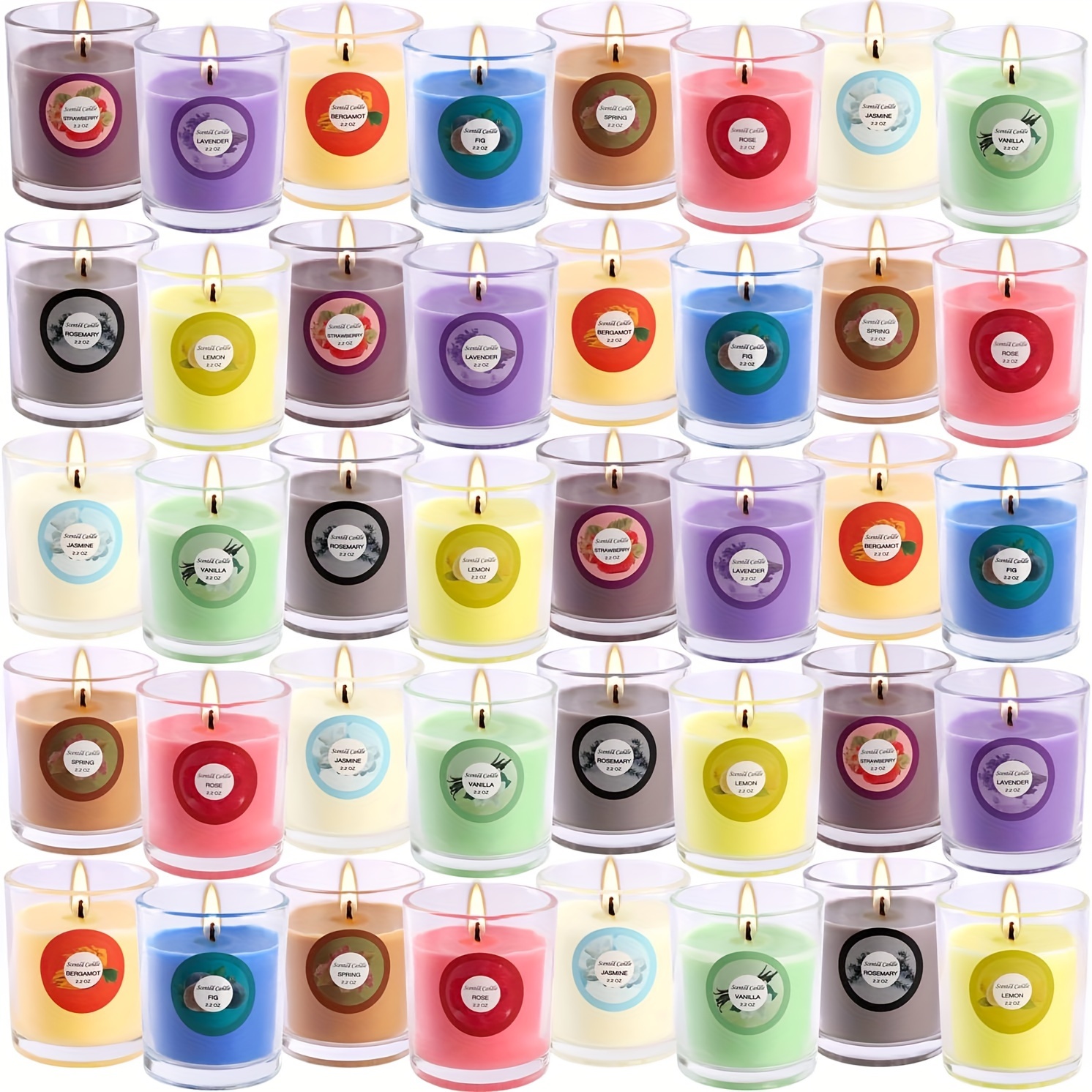 

40 Scented Glass Candles, Beautifully , Suitable For , Emergencies And Holidays, Can Be As A Gift To .