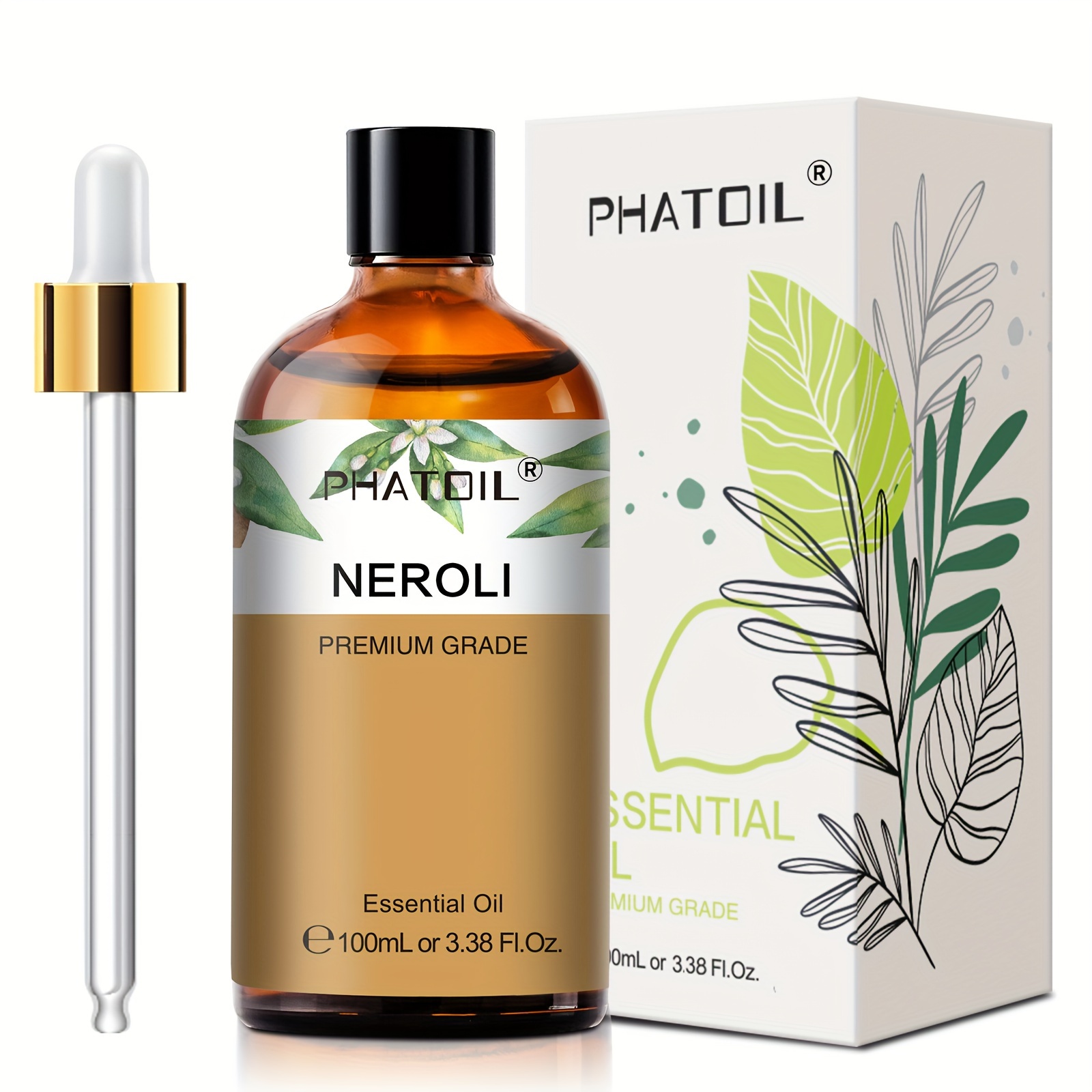 TEMU Phatoil 1pc 100ml/3.38fl.oz Neroli Essential Oils For Diffusers Humidifiers Candle Making