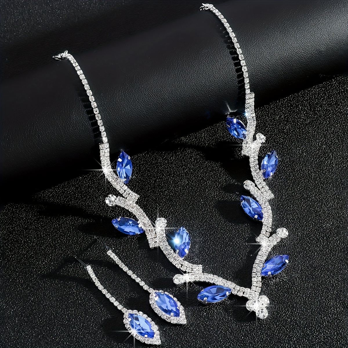 Bridal Vine Leaf Necklace and Earrings Set