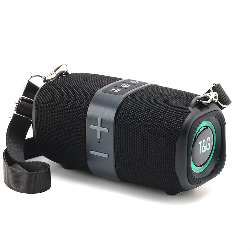TEMU Portable Wireless Speaker With , Wireless V5.3 & 10m Range, Tws Interconnection, Calling, Colorful Lights, Usb/aux Input High-resolution Audio