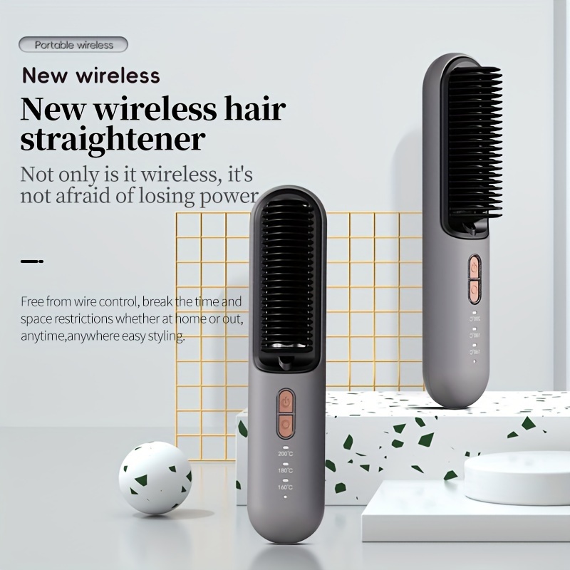 

2024 Tooth Straightening Comb Ion - , - Hot Comb For Straightening And Curling, 3 Of , Usb Charging, Auto Shut-off