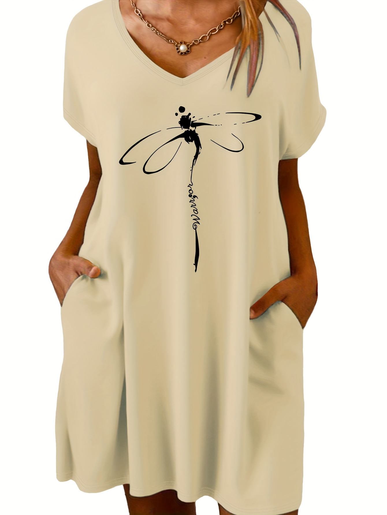 abito size maniche a pipistrello e scollo v Temu Italy