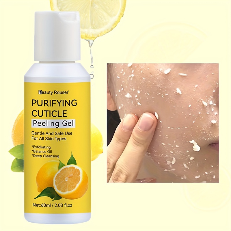 purifying cuticle peeling gel 60ml lemon   with botanical extracts gentle exfoliating cleanser deep cleansing oil control ideal for acne prone sensitive combination skin 0