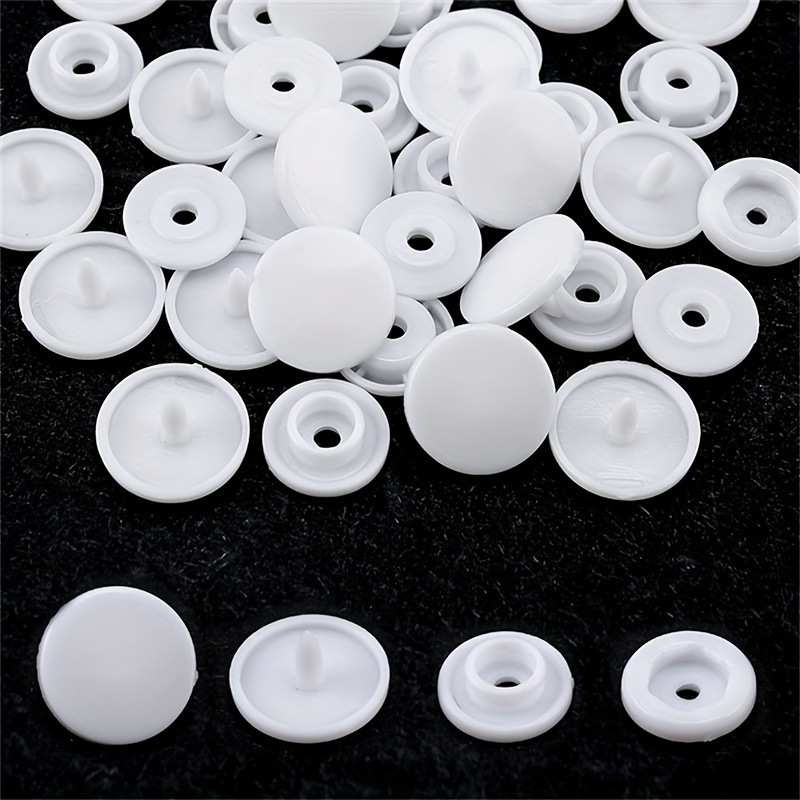 TEMU 200pcs Vibrant Macaron Snap Buttons - Seamless Plastic Fasteners For & Bag Accessories, Assorted Colors