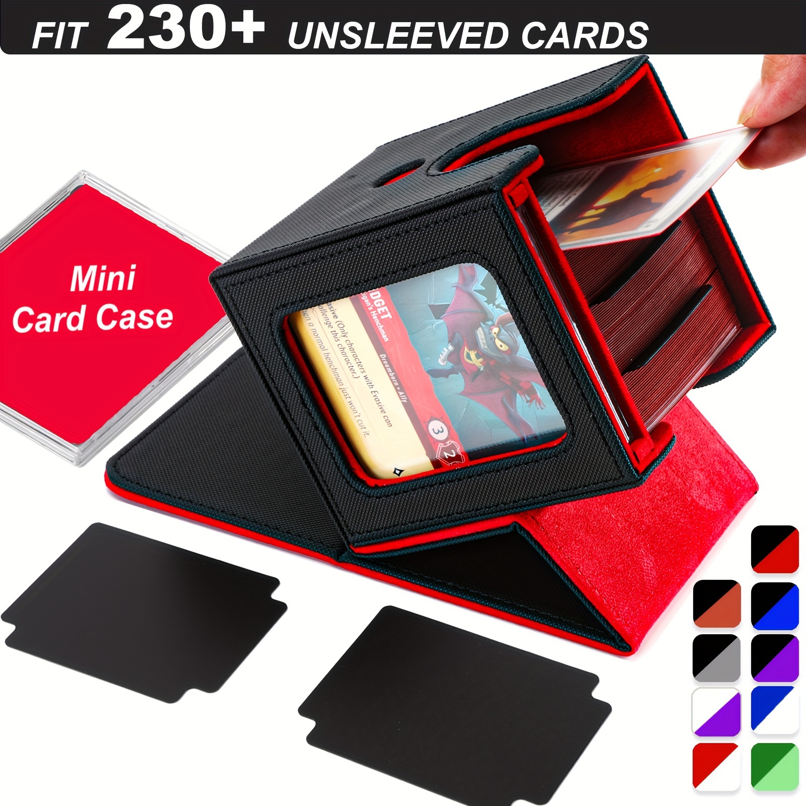 Commander Deck Box Aus PU-Leder Für 100 Gesleeved MTG-Karten – Mit 100 Kartenhüllen In Blau