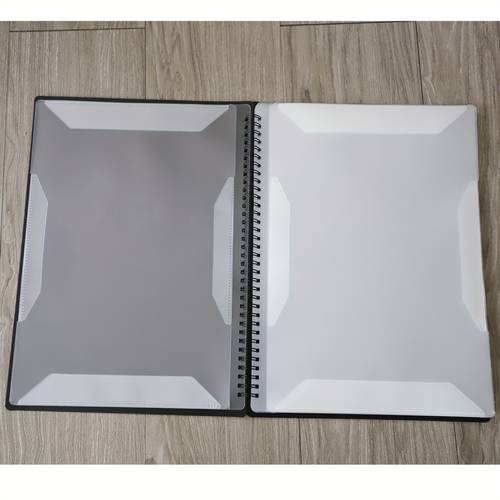classic spiral bound for musicians durable pet material dual sided a4 storage pockets 12 5 ideal for band guitar violin piano and more 20 set capacity 40 pages black