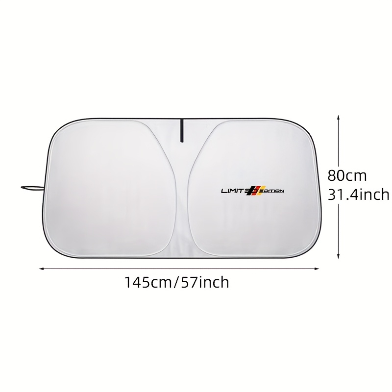TEMU Edition Badge Car Sunshade, Windshield Sunshade, Car Interior Sun Protection Storage Bag, Foldable To Block Ultraviolet And Keep Cool. Suitable