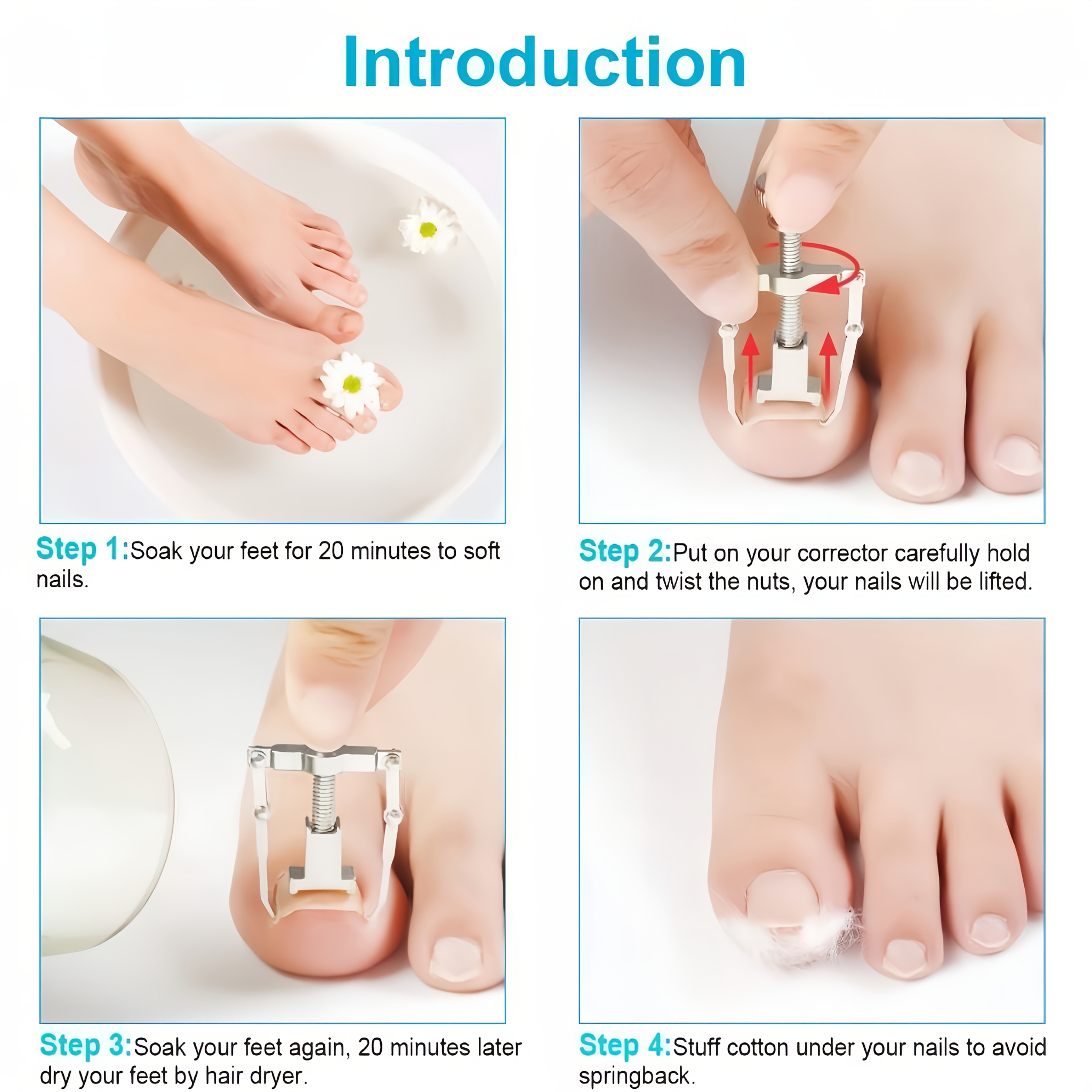 3pcs Ingrown Nail Clippers Set for Effective Care