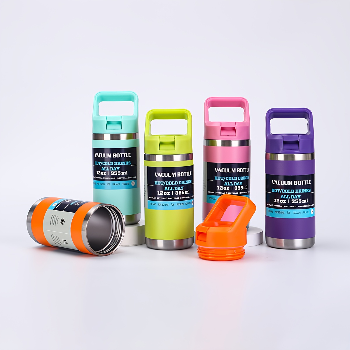 12oz/355ml Insulated water bottle with sealed lid double wall stainless steel vacuum tumbler applications for outdoor sports Hydration and indoor regular drinking, Water Bottle, Gym Water Bottle, Outdoor Hydration, Sleek Tumbler, Portable Bottle, Double Wall Insulation, Durable Construction, Spillproof Cup, Reusable Bottle, Students, Outdoor Adventurers