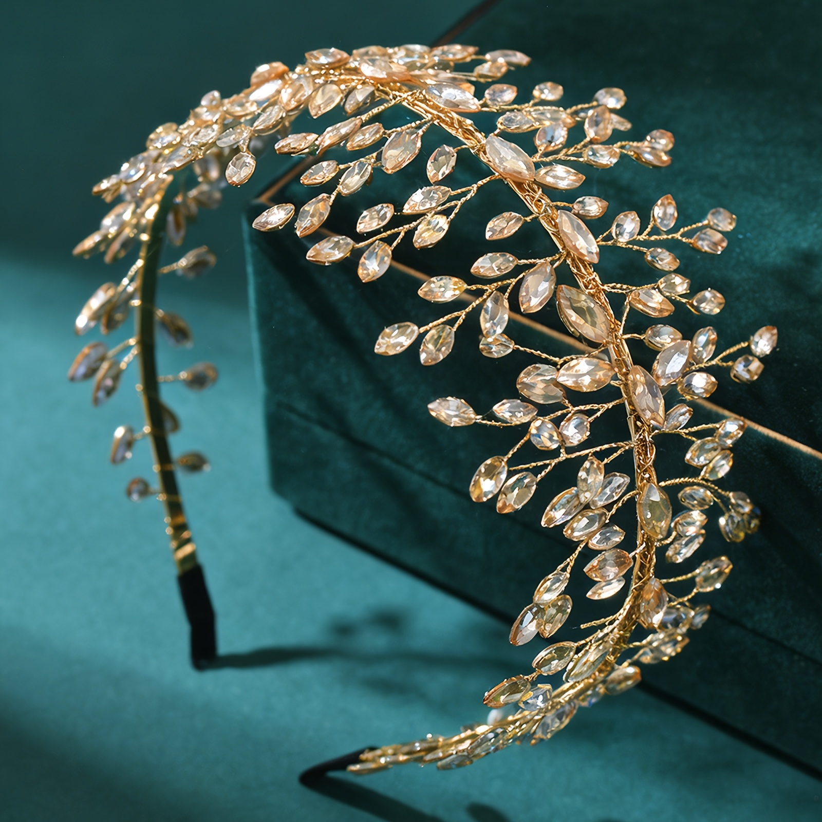 TEMU Simple Rhinestone Women's Hair Accessory, Prom Party Decorative Headband, Suitable For Birthday Parties And Anniversary Gifts Hp987