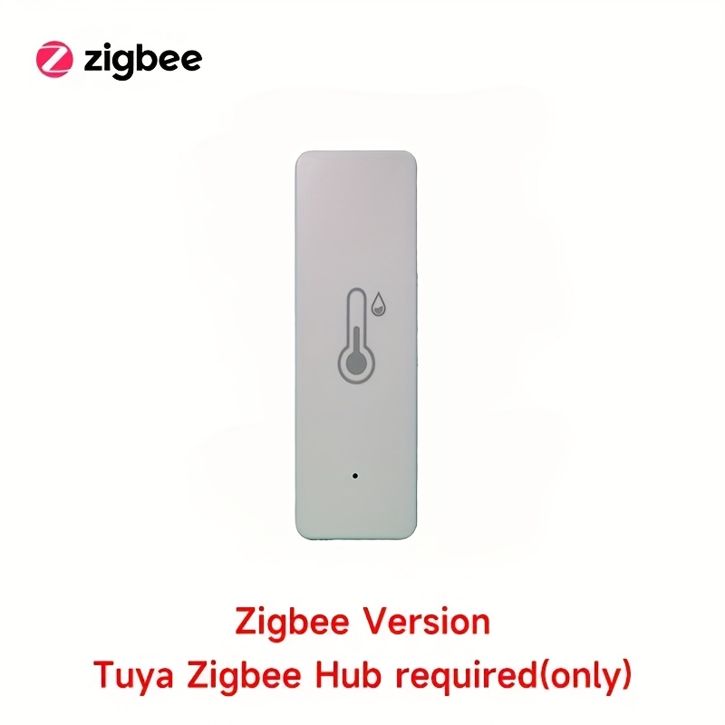 Smart Wifi Indoor Temperature & Humidity Sensor Monitor - Battery Powered, Zigbee Compatible, Works With Amazon & Assistant, For Home Or Office Use