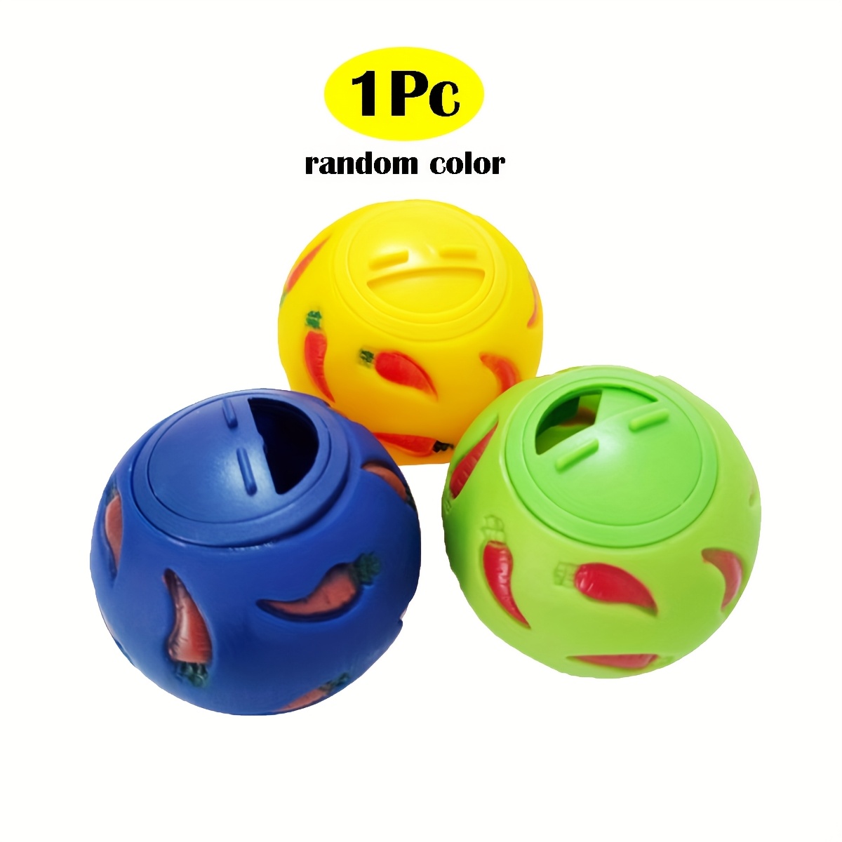 1pc/2pcs • Rabbit Carrot Treat Dispenser Ball • Random Color